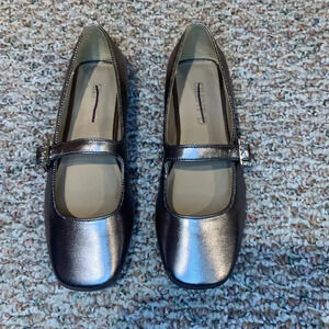 Anthropologie Metallic Flats